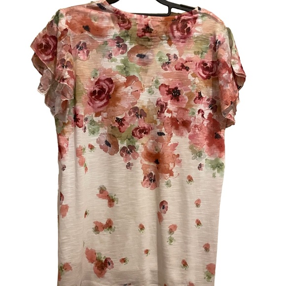 Indigo Soul Layered Floral Pattern short sleeve top - Picture 4 of 6